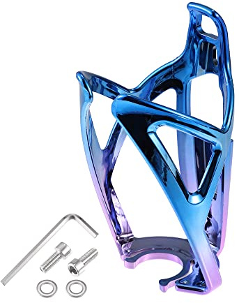 X AUTOHAUX 1 Set Bike Water Bottle Cage Holder Plastic Gradient Blue Purple