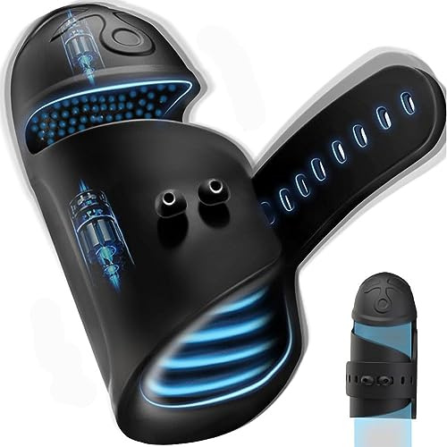 YcsLust 360°-Umhüllung Elektrische Penis Trainer Vibrator Masturbator mit 10 kraftvollen Vibrationen Penis Exerciser Masturbator Einstellbare Größe Automatische Masturbator Cup für Männer Paare