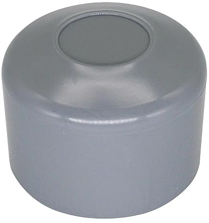 SKIR'CO Tapas para postes de valla, tapas redondas de plástico gris de 40 mm para postes de valla redondos, cubiertas de postes de valla, ventana gris RAL 7040 color (30 unidades)