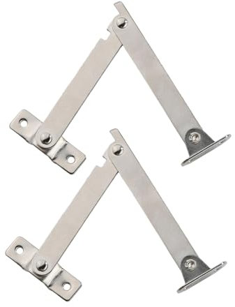 Generic 2 Stück Deckelstützscharniere Deckelklappe Haltestrebe Stützscharnier Möbelbeschläge Schrank Schranktür Klappscharnier für Koffer, m