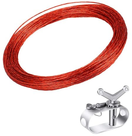 Ieron 1 PZ Fune di tensionamento in Filo d'Acciaio per Telo per Piscina, 2,2 mm di Lunghezza 30 m con 1 tenditore di Copertura per Fissaggio Copertura per Piscina Fuori Terra per l'inverno