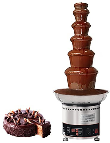 Fontaine À Fondue Au Chocolat Rétro, Fontaine À Chocolat En Acier Inoxydable 304 De 212 Onces, Facile À Assembler, 6 Niveaux, Parfaite Pour Le Fromage, La Sauce Barbecue, Le Ranch, Les Liqueurs, L'Ea