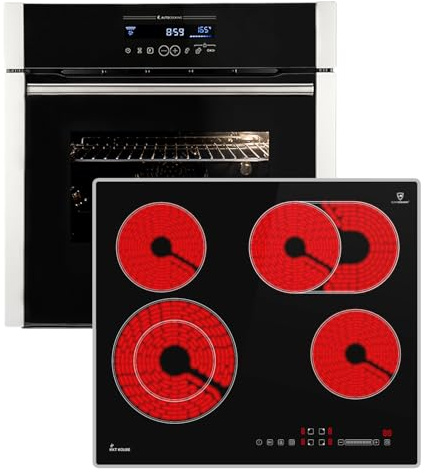 KKT KOLBE Autarkes Herdset | 60cm Einbaubackofen EB8016ED | 59cm Kochfeld CH5901AL | Katalyse | Drehspieß | Pizzafunktion | Grill | Heißluft | Teleskopauszüge | Automatik-Timer | SET8016CH59AL
