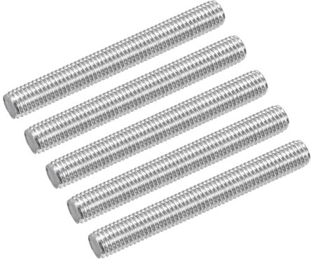 QUARKZMAN 10 Stück Gewindestange M8 x 70mm Vollgewinde Stange 304 Edelstahl Rechtsgewinde Stäbe für Ankerbolzen, Klemmen, Haken und U-Bolzen, 1,25 Gewindesteigung