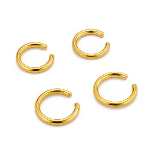 ALEXCRAFT Ear Cuff Ohrclips Set Helix Manschette Conch Creolen für Damen | Edelstahl Ohrclips Set Ear Cuff Ohrclips Ohne Ohrloch Fake Pircing Ohrringe Zircon Chunky Breit Klein Creolen Ohrklemme Set