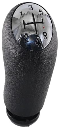 QMTVFSRH Pomello del Cambio per Auto Per D&acia Per Sandero Per Stepway II MK2 2013-2023 Maniglia Del Cambio Pomello Leva Testa In Plastica O Pelle(5 speed Plastic)