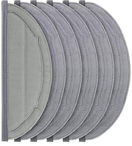 6 Stück Wischtücher für Roborock Q10 S5/S5+ Roboter Saugroboter, Wiederverwendbar und Waschbar Ersatztuch