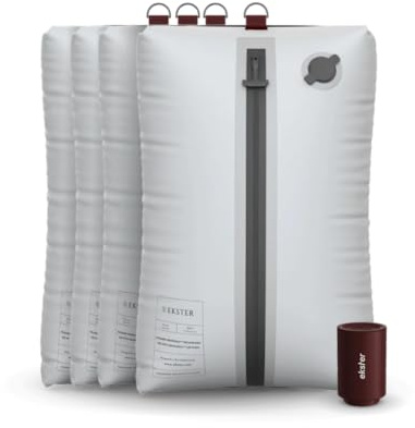 Ekster Travel Pack Vacuum Kit with Pump - Space Saver Bags - 4 Pack Set