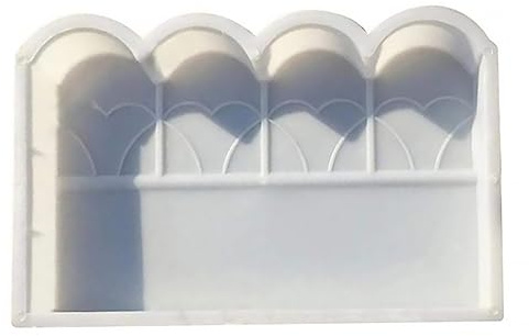 HOMSFOU Moule de clôture de ciment en plastique pour jardin, pelouse, parterre de fleurs, outil de pavage de briques en béton réutilisable avec surface lisse et design résistant à l'usure