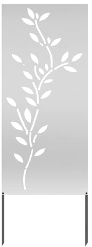 vidaXL Garten Sichtschutz-Leinwand Silber 50 x 140 cm Verzinkter Stahl