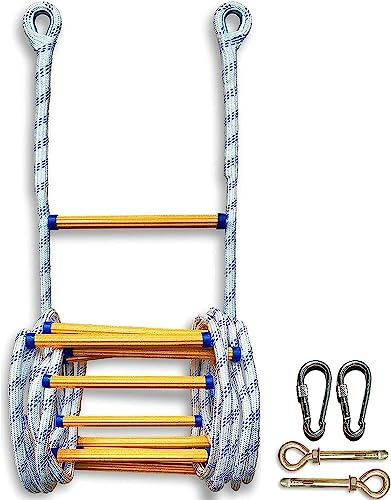 Soft Ladder Emergency Fire Escape Retardant Rope Portable, Fast Deployment, Adults from The Window