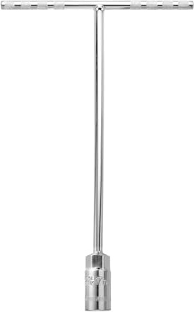 sourcing map T-Handle Wrench Socket, 6-Point Steel Metric Socket Wrench (17mm) with Long Reach for Motorcycle Bicycle Car Repair, Silver