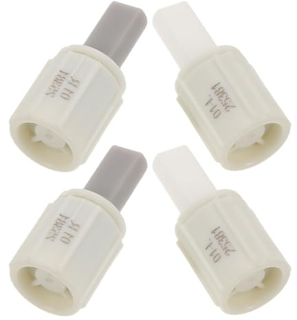 Luxshiny 4 Amortiguadores Cierre para Tapa de Inodoro, Bisagras Amortiguadas de Plástico de Color Claro, Conectores de Repuesto para Asiento WC, Kit para Baño Silencioso