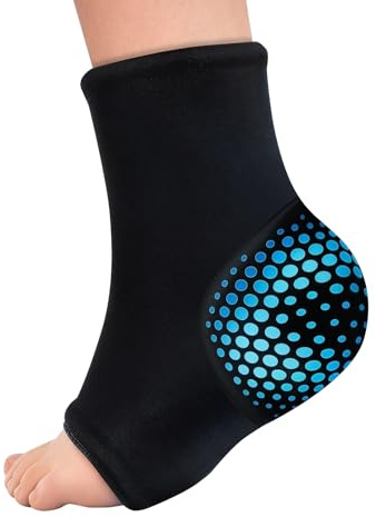 Zinueen Kylmanschett fot och fotled – 12 mm förstärkt gel för långvarig kylning, 360° sömlös och återanvändbar, inklusive massageboll för plantar fasciit och smärta