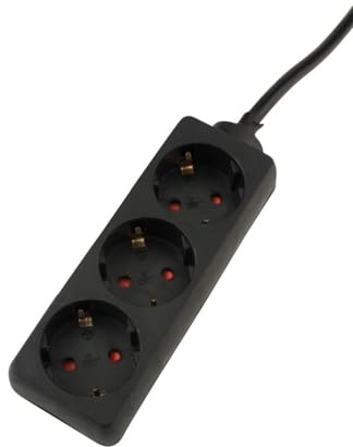 UNITEC TSD 3 Prises 1,4 m, Noir