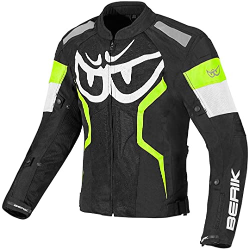 Berik Imola Air Motorrad-Textiljacke, schwarz/weiß/gelb, 50