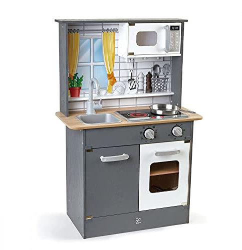 Hape E3166 - Spielküche-Innovation, Kinderküche aus Holz, inklusive Zubehör, ab 3 Jahre