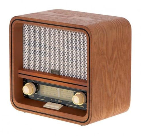 CAMRY CR 1188 Radio mit Holzgehäuse, Retro Radiogerät mit AM/FM, Nostalgieradio mit Bluetooth, USB-Port, Vintage Küchenradio mit Frequenzskala Braun