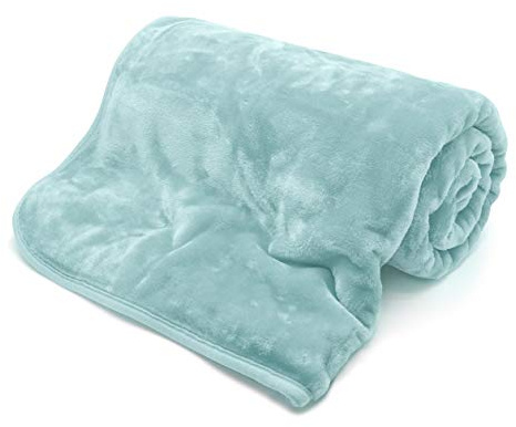 Artistic Fashionista New Thermal Super Soft Velvet Faux Fur Mink Throw Blanket Warm Thick Bed Sofa Cover Single Double King (King - 200x240cm, Duck Egg)