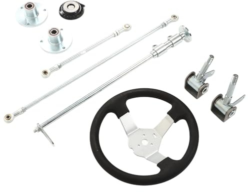 Aramox Lenkspurstangen-Kugelgelenk-Kit, 300 Mm Go-Karts-Lenkrad-Kit Spurst angen-Kugelgelenk-Zahnstangenwellen-Kit für 100 125 140 150 Go Kart Quad