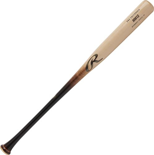Rawlings Mm13 Gameday Profilo, Mazza da Baseball in Legno Unisex, Manny Machado Fiamma Trattare, L