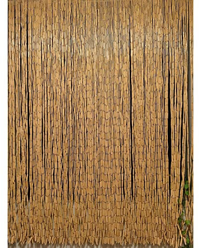pujindu Hängende Holzperlen-Türvorhänge, Natürliche Perlenvorhänge Bambus, Türperlen-Dekorationsschirm Für Türen Wohnzimmer, Handgefertigt, Anpassbar (Farbe : Natural, Größe : 60 Strands/100x180cm)