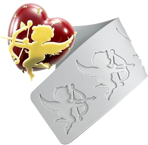 TUKE Silikon-Engel-Baby-Formen – 3D-Spitzen-Kuchen- und Fondantformen zum Backen, Harz, Ton und Zuckerhandwerk (Engel-Baby, 22,5 x 6,7 x 0,3 cm)