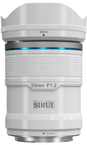 SIRUI Sniper Obiettivo Grandangolo Autofocus APS-C 33mm F1.2 per Z30, Z50, Zfc (Attacco Z, Bianco)