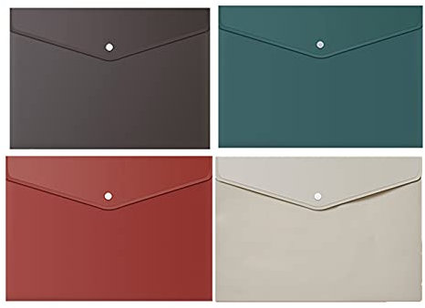 Aktenordner, Schulbedarf, Ordner mit Verschluss und Taschen, Umschlag, Brieftasche, Büro-Aktenordner for Schule, Büro, Zuhause, Organisation, Akten-Organizer (Farbe: D, Größe: 4 Stück) (Color : C, S