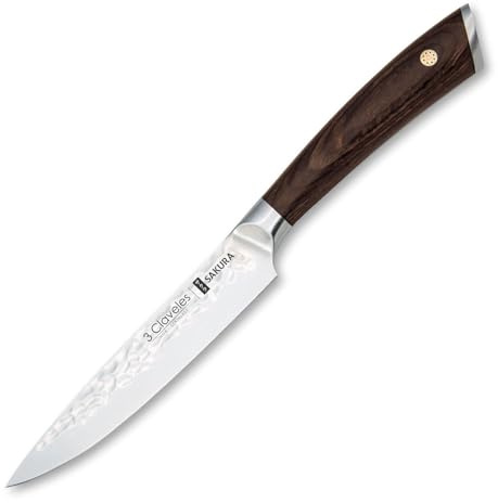 3 Claveles Cuchillo Forjado Cocina Sakura 01016 12.5CM