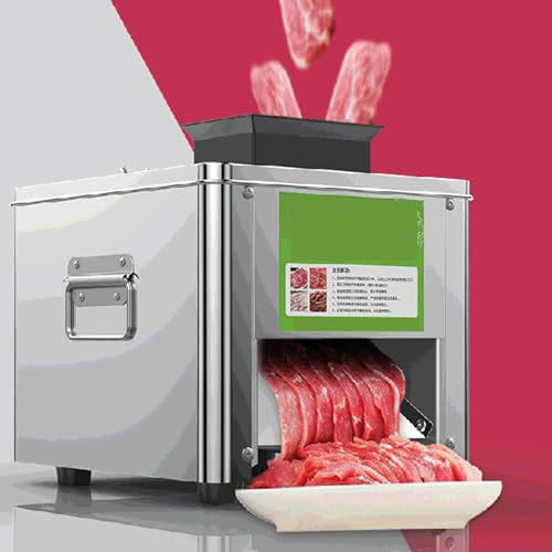 Lakenbroade Machine de découpe déchiquetée électrique Commerciale de trancheuse de Viande de coupeur de Viande de 850 W 330 LB/h, Machine de découpe Automatique de légumes trancheuse Electrique,5mm