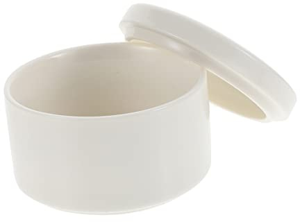 MOBUTOFU Ceramic Ring Case Jewelry Organizer Box White Storage Container for Earrings Travel Craft Trinket Dish