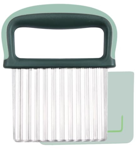 Dokeno Cortador de Patatas,Patatas Cortador Ondulado de Acero Inoxidable,Cortador de Patatas Arrugadas,Cortador de Ondas con Mango y protección,para Cortar Patatas Batatas Frutas y Verduras