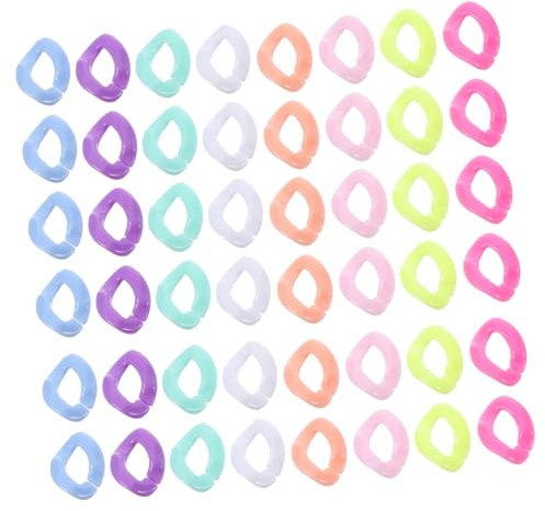 HAPINARY 800stücke Acryl Verbindungsringe Für Diy Handarbeiten Farbige Kettenlinks Einfache Verbindung Für Schmuck Schlüsselanhänger Brillenketten Und Mehr