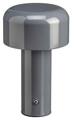 Luxus - Tischlampe Touch - Luna - Grau - H30 x Ø16 - Terrassenlampe - Schreibtischlampe - LED - Wiederaufladbar - Dimmbar - Kabellos - Batteriebetrieben - Tischlampe für innen und außen