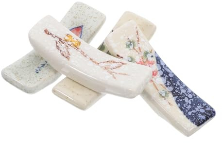 Supporto Ceramica per Bacchette 4 Pezzi, Stile Retrò | Bacchette Giapponesi, Appoggia Posate Ceramica, Appoggio per Bacchette Sushi