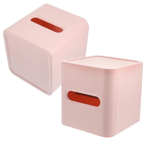 Cabilock 2stücke Taschentuchbox-Organizer Quadratischer Taschentuchspender Papier-kosmetiktücherbox Aufbewahrungsbox Für Taschentücher Und Toilettenpapier