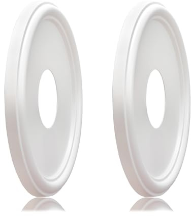 EIFHYT Molded Nylon Ceiling Medallion for Light Fixtures and Ceiling Fans, 13OD x 4ID x 1-1/8P (Fits Canopies up to 10-1/2) White