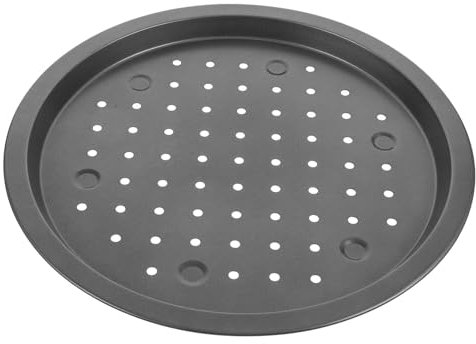 Alipis Teglia Per Pizza Con Fori in Acciaio Carbonio Adatta Forno Per Alla Pizza