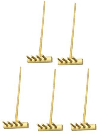 TOYANDONA 5pièces Accessoires De Décoration Bambou De Râteaux Décoratifs à Dents pour Jardin Zen Et Table De Sable Objets Artisanaux Bambou Accessoires De