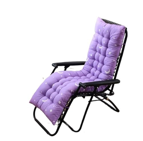 Recliner Cushions for Garden Chairs Soft Deckchair Cushion Long Rocking Chair Pad Comfortable Lounger Bench Cushion Size Options Available (Purple 53x180cm 1pc)