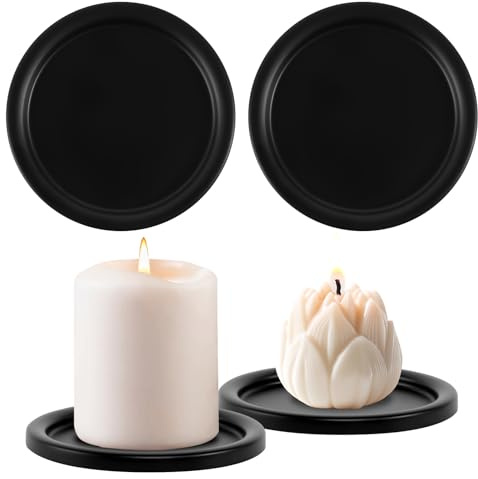 4 portacandele nero portacandele portacandele portacandele fino a 10 cm di diametro