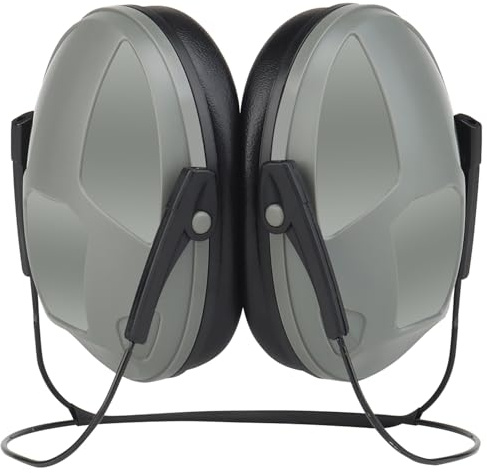 AHTCPO Tactical Shooting Earmuffs, Rear Mounted Noise Cancelling Headphones for Tactical Games Construction Site Hunting(Grey)