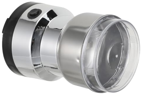 NAMOARLY Molinillo Portátil Eléctrico de Café de Acero Inoxidable | Plata, para Granos y Materiales Medicinales, Uso Doméstico en Cocinas, Diseño Clásico