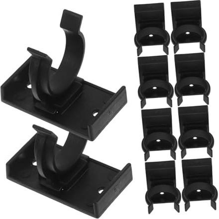DEARMAMY Clips para Patas De Muebles y Zócalos De Cocina, Plástico Negro, Ajustables para Bases De Armario, Fijación Segura para Muebles, Kit De 10 Piezas, Uso Doméstico