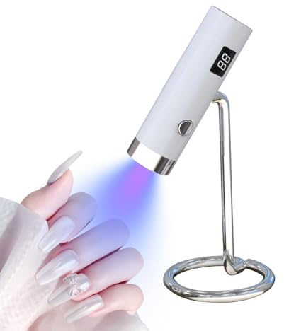 Luce UV per unghie, lampada LED portatile per unghie, luce UV portatile, strumento per manicure con rotante magnetica regolabile, decorazione per saloni di bellezza, dormitorio, viaggi, viaggi