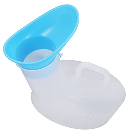 EMUKOEP Tragbare Urinalflasche, Auslaufsicher, Auslaufsicher, mit Weithalsigem, Aufschraubbarem Deckel für die Pflege älterer, Bettlägeriger Patienten Im Reisekrankenhaus (800 ml weiblich)