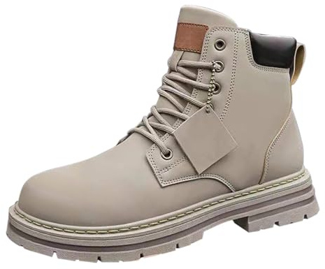 Stivaletti da uomo lucidi casual vintage con lacci alla moda eleganti scarpe streetwear per passeggiate quotidiane ufficio