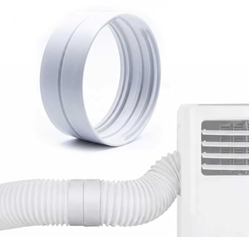 Universal 150mm (5.9 Inch) AC Vent Pipe Extender | Portable Aircon & Air Conditioning Exhaust Connector. Air Con Hose Adapter: Fits Clockwise & Counter-Clockwise Thread for Conditioner Extension