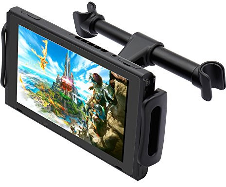 Halterung Auto Kopfstützen Kompatibel mit Nintendo Switch & Switch OLED Modell, Verstellbarer Universal Autohalterung für Spielkonsole/Telefon/Tablets (4-11)